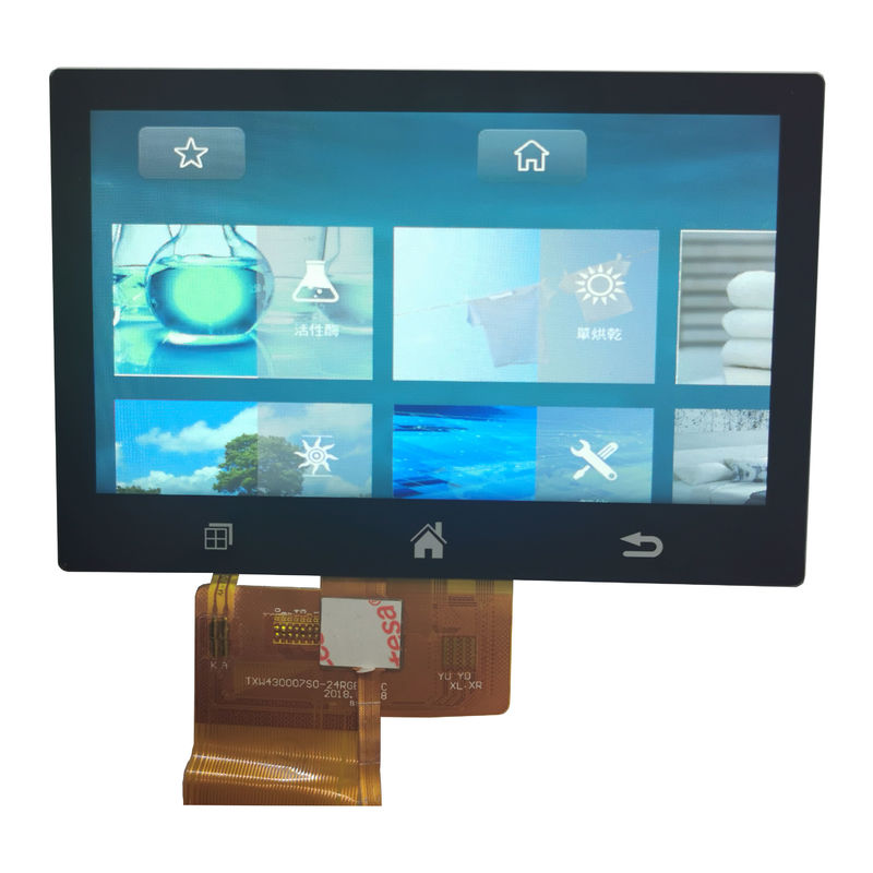 4.3 بوصة 50 دبوس 800xRGBx480 شاشة TFT LCD تعمل باللمس مع لوحة IPS